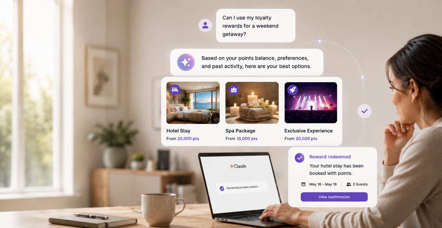 Leadspace Access and leverage loyalty rewards to book travel or retail purchases